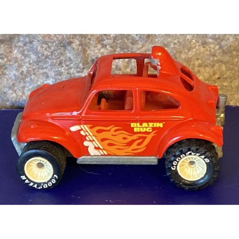 Vintage Hot Wheels Real Riders Blazin VW Baja Bug Beetle Mattel 1983 Red